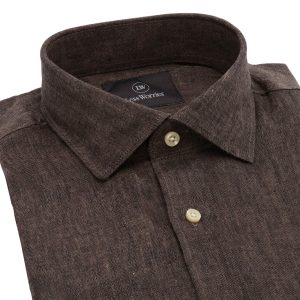 Less Worries Linen Shirt, Mörkbrun