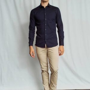 Bruun & Stengade Carmelo Modern Fit Skjorta, Navy