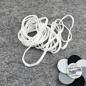 Babymjuk resår, 5mm – 3m vit