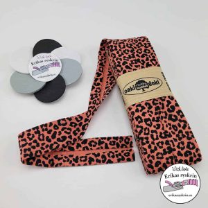 Kantband jersey: Mönstrad Leo 3m – Rosa