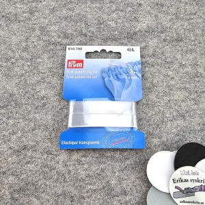 PRYM – Genomskinlig resår (silikon/framilon) 10mm – 3m
