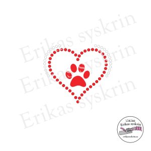 Vinyl+Glitterstenar – Tass i hjärta 8 cm