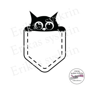 Vinyltryck – Ficka med smygande katt
