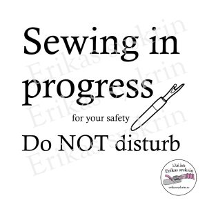 Vinyltryck – Sewing in progress