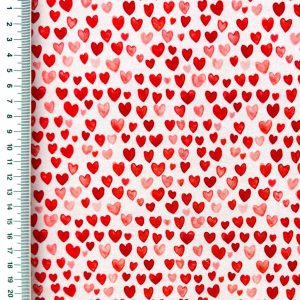 Mönstrad trikå – Love röda små hjärtan /dm