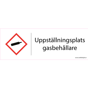 Uppställningsplats gasbehållare
