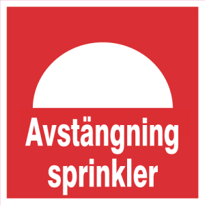 Avstängning sprinkler