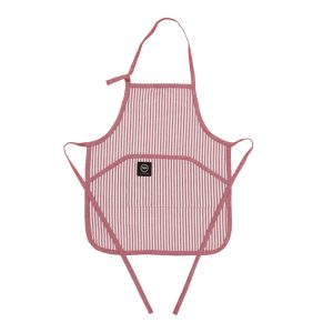Barnförkläde röd/vit, återvunnet material – Wasa Ecotextil