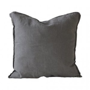 Tell Me More Cushion Cover Linen 50X50, Dark Grey