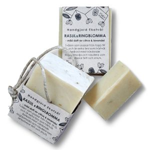 Ekologisk tvål – Rasul & Ringblomma (mild doft av citrus & lavendel)