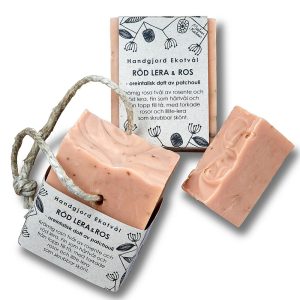 Ekologisk Tvål – Röd lera & Ros (orientalisk doft av patchouli)