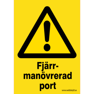 Fjärrmanövrerad port
