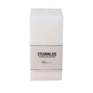 Fyrkant blockljus veganskt olivstearin, 7,2 x 15 cm – Yvelis