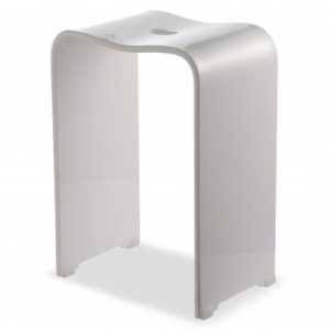 Badrumspall i plexiglas Vit