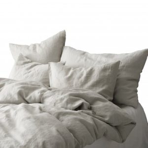 Tell Me More Duvet Cover Linen 150X200, Warm Grey