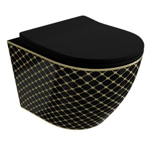 Toalettstol Vägghängd Sofi Slim Black Night