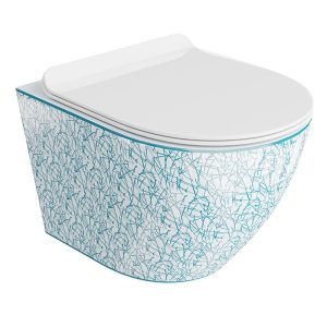 Toalettstol Vägghängd Sofi Slim Blue