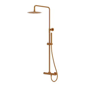 Termostatisk Duschset med Takdusch Orion Brushed Copper