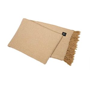 Pläd Valter beige 130×170 cm, återvunnet material – Wasa Ecotextil