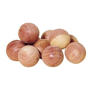 Träkulor rödceder, 10 pack