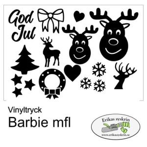 Vinyltryck för Barbie mfl: God Jul