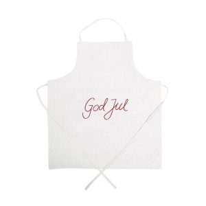 Vuxenförkläde God Jul i linnefärg, återvunnet material – Wasa Ecotextil