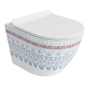 Toalettstol Vägghängd Sofi Slim Folklor